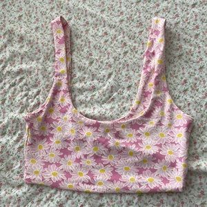 floral zara crop top
